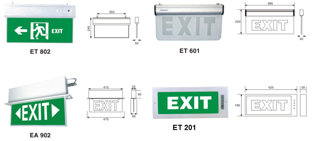 một số mẫu đèn exit paragon một số mẫu đèn exit paragon