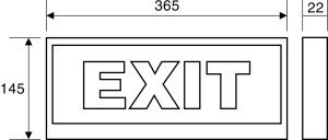 Các loại mặt của đèn Exit thoát hiểm khẩn cấp 2 mặt Paragon PEXF23SC Các loại mặt của đèn Exit thoát hiểm khẩn cấp 2 mặt Paragon PEXF23SC